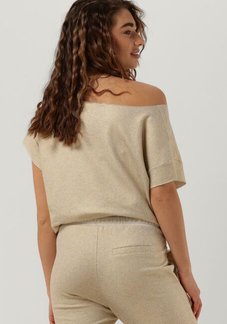 Beige 10DAYS Top SHORT SLEEVE SWEATER FOIL - large