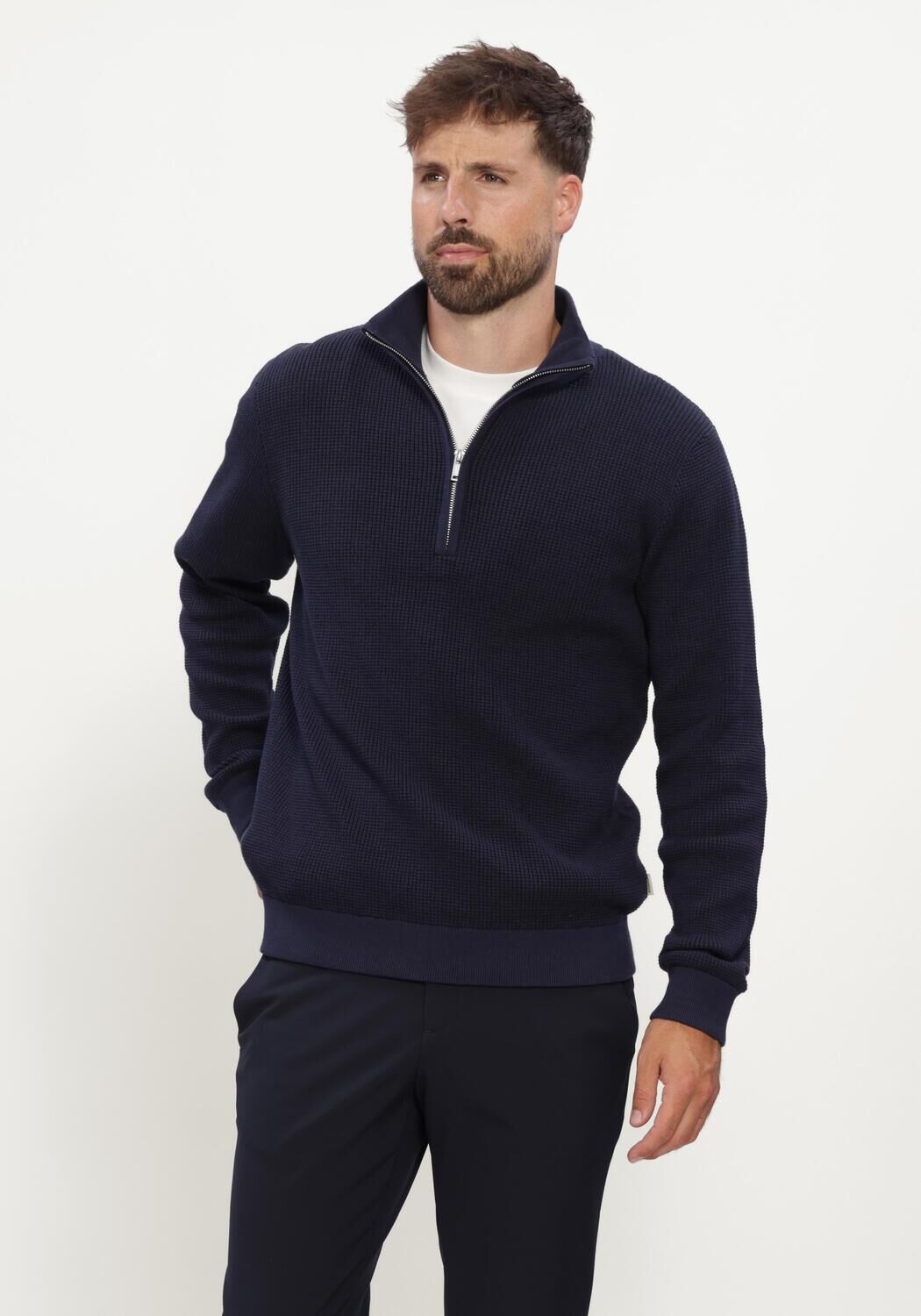 Donkerblauwe MACE Trui M-ANTHONY - large