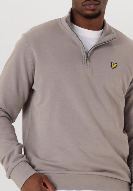 Grijze LYLE & SCOTT Sweater LOOPBACK QUARTER ZIP SWEAT - large