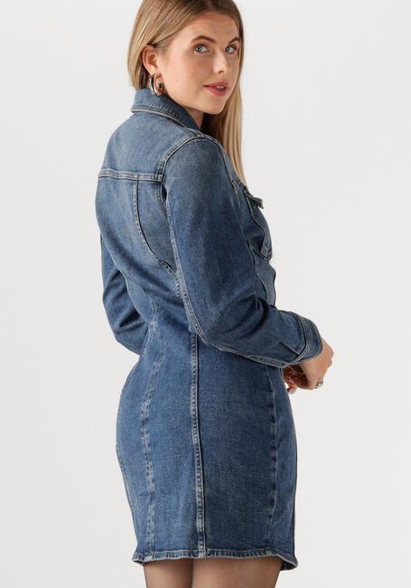 Blauwe CALVIN KLEIN Mini jurk LS DENIM MINI DRESS - large