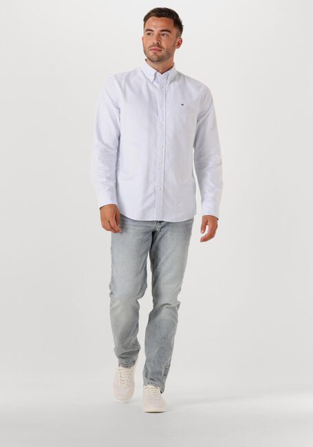 Lichtblauwe TOMMY HILFIGER Casual overhemd HERITAGE OXFORD STRIPE RF SHIRT - large