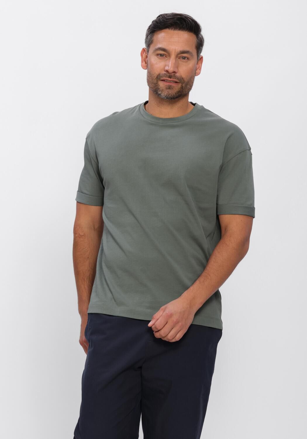 Groene DRYKORN T-shirt THILO 520198 - large
