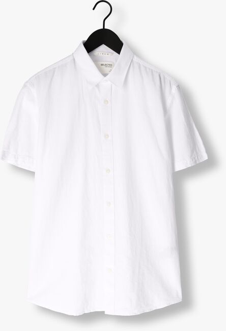 Witte SELECTED HOMME Casual overhemd SLHSLIMNEW-LINEN SHIRT SS CLASSIC - large