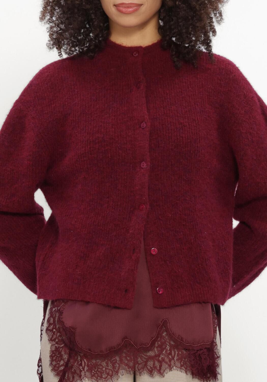 Bordeaux CATWALK JUNKIE Trui CARDIGAN - large