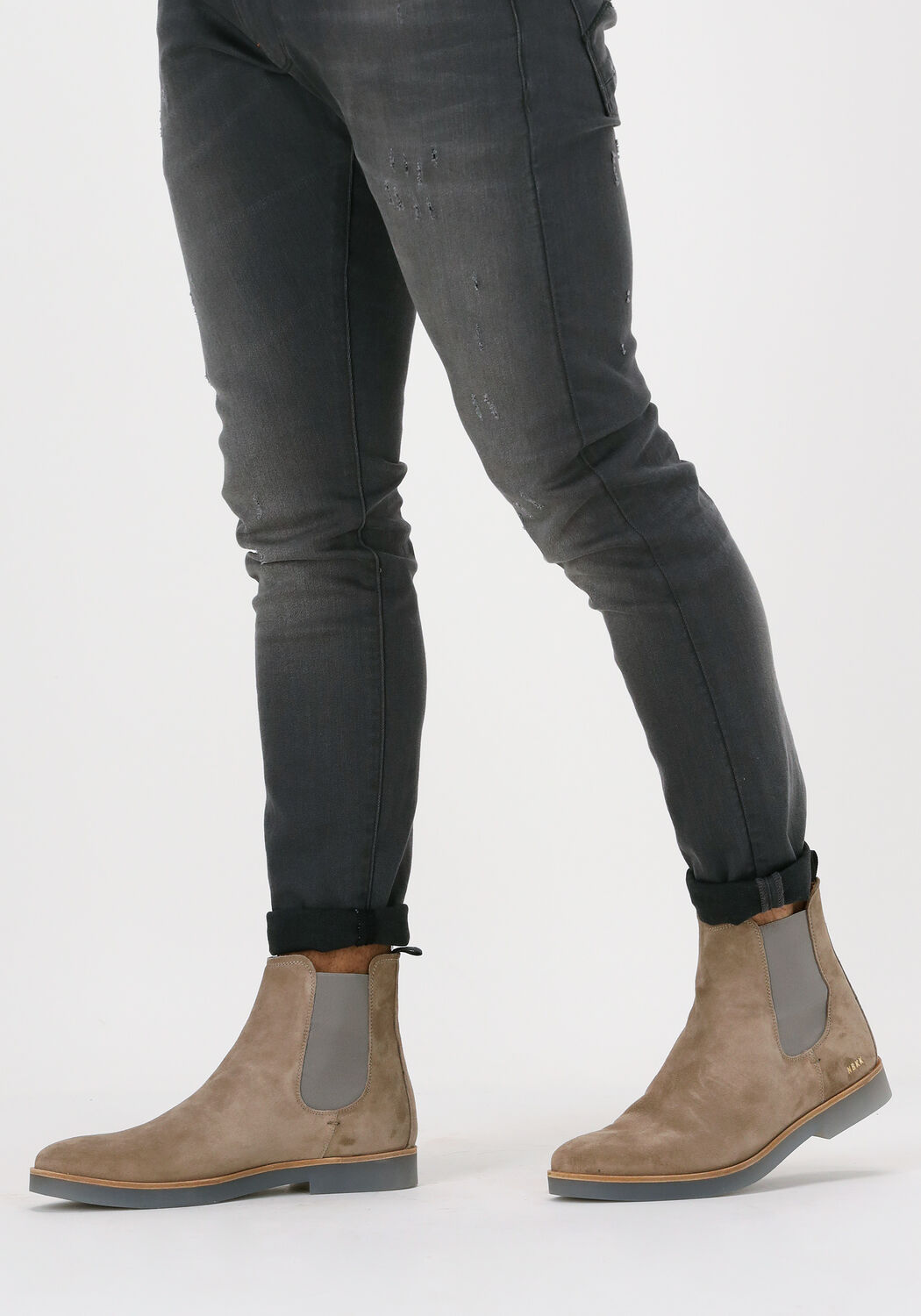 Nubikk Heren Boots Zwart sue chelsea booty | Van den Assem