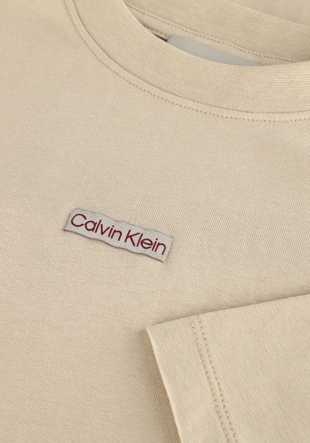 Beige CALVIN KLEIN Mini jurk PLACED INST TEE DRESS - large