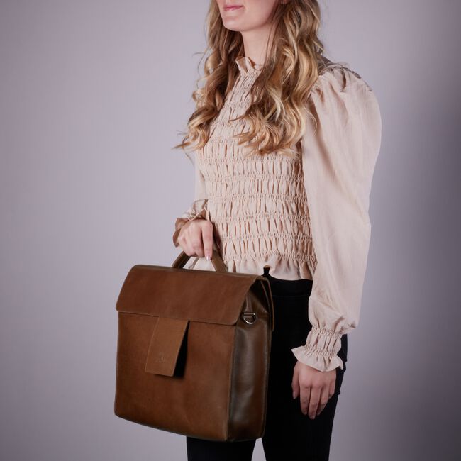 Bruine MYOMY Laptoptas MY HOME BAG BUSINESS BAG Bruine MYOMY Laptoptas MY HOME BAG BUSINESS BAG - large