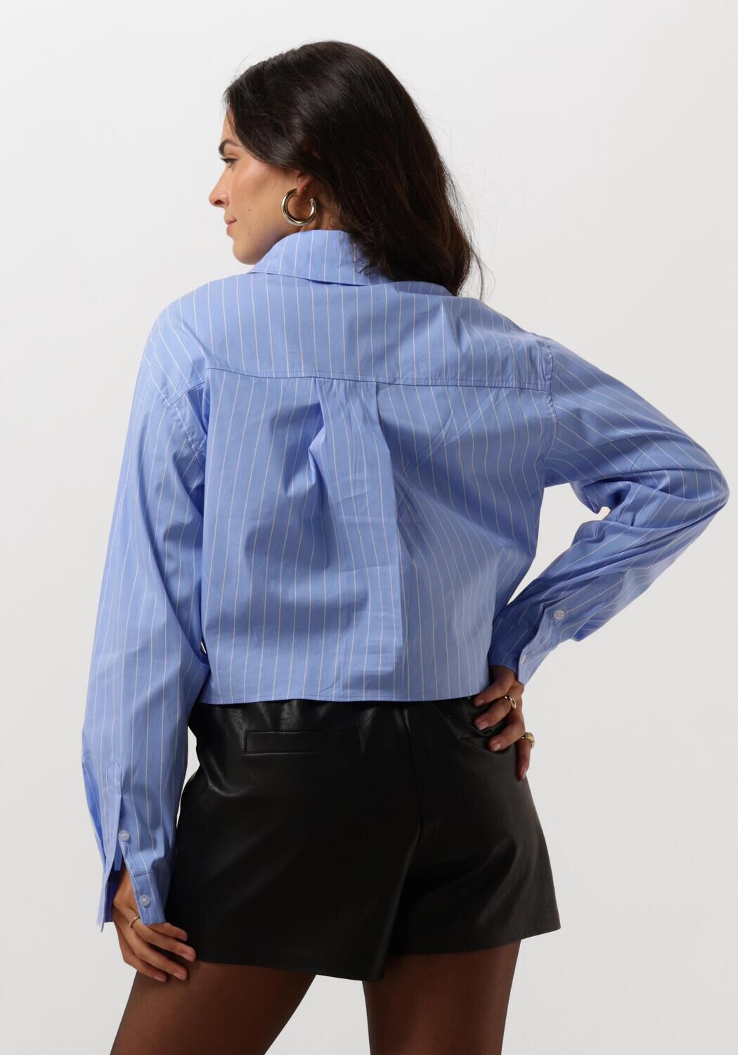 COLOURFUL REBEL Dames Blouses Aliya Striped Boxy Blouse Donkerblauw