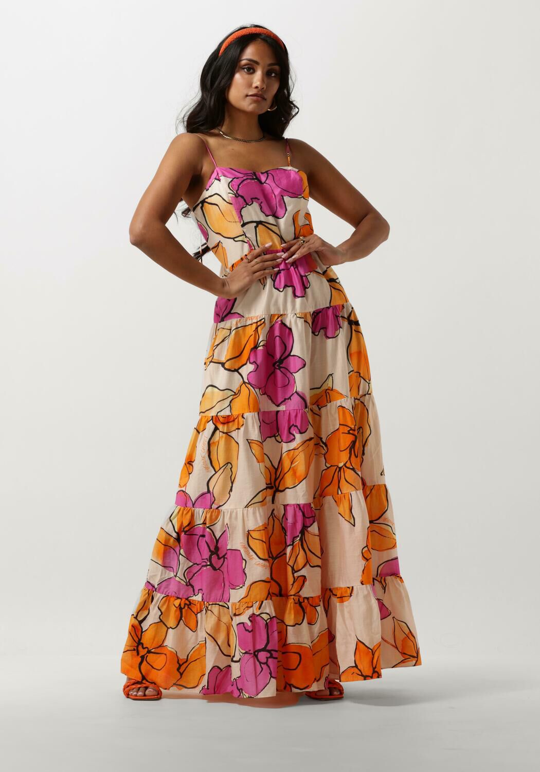 Fabienne Chapot Alice Maxi Jurk Mimosa Cassis Print Multicolor Dames Kledingwinkel