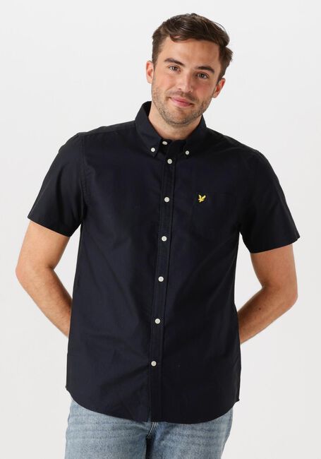Zwarte LYLE & SCOTT Casual overhemd SHORT SLEEVE OXFORD SHIRT - large