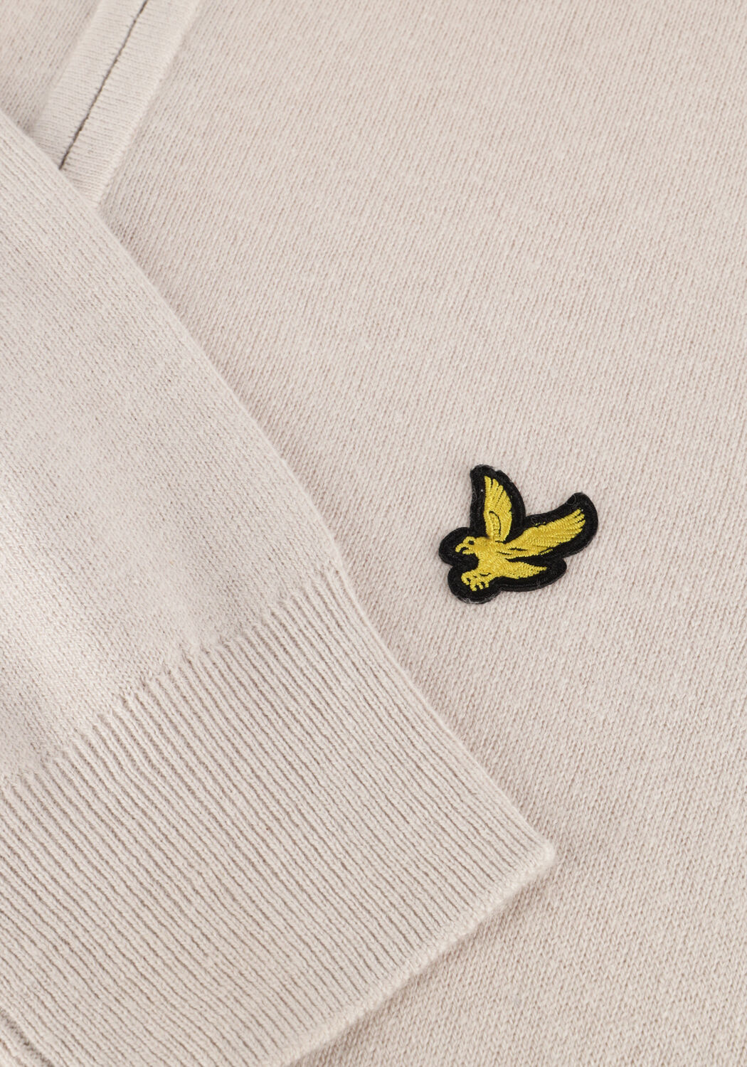 Beige LYLE & SCOTT Trui COTTON MERINO QUARTER ZIP JUMPER - large