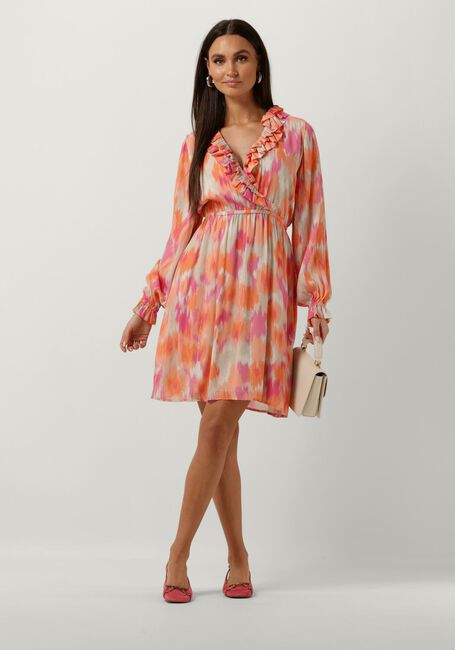 Oranje FREEBIRD Mini jurk DIANNA - large