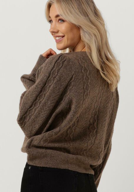 Taupe CO'COUTURE Vest PIXIE POINTELLE CARDIGAN - large