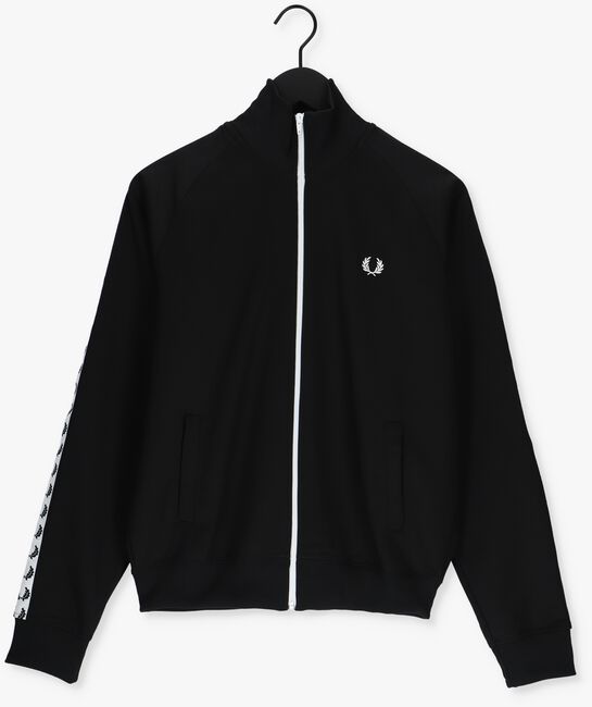 Zwarte FRED PERRY Vest TAPED TRACK JACKET - large