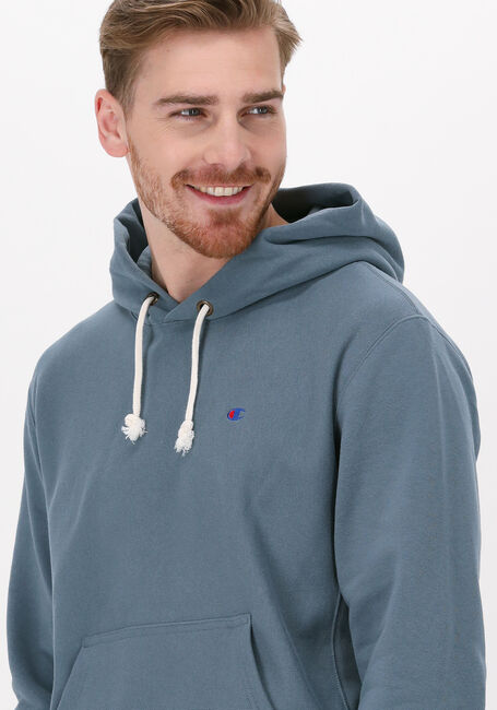 Lichtblauwe CHAMPION Sweater HOODED SWEATSHIRT MEN - large