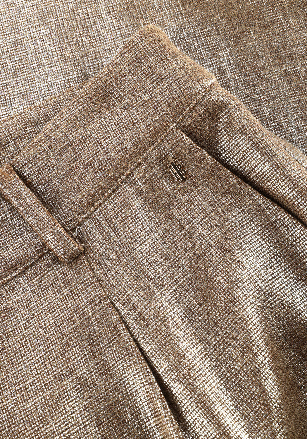 Gouden IBANA Wijde broek PESSY SHIMMERY - large