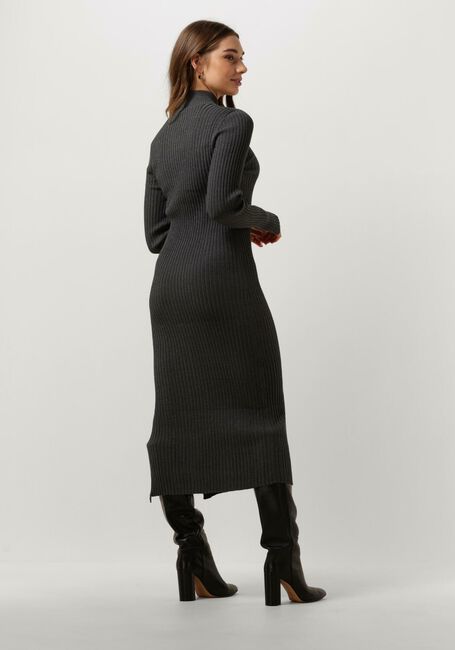 Grijze OBJECT Midi jurk OBJRIKE L/S KNIT DRESS 129 - large
