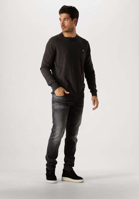 Donkergrijze LYLE & SCOTT Trui COTTON MERINO CREW NECK JUMPER - large