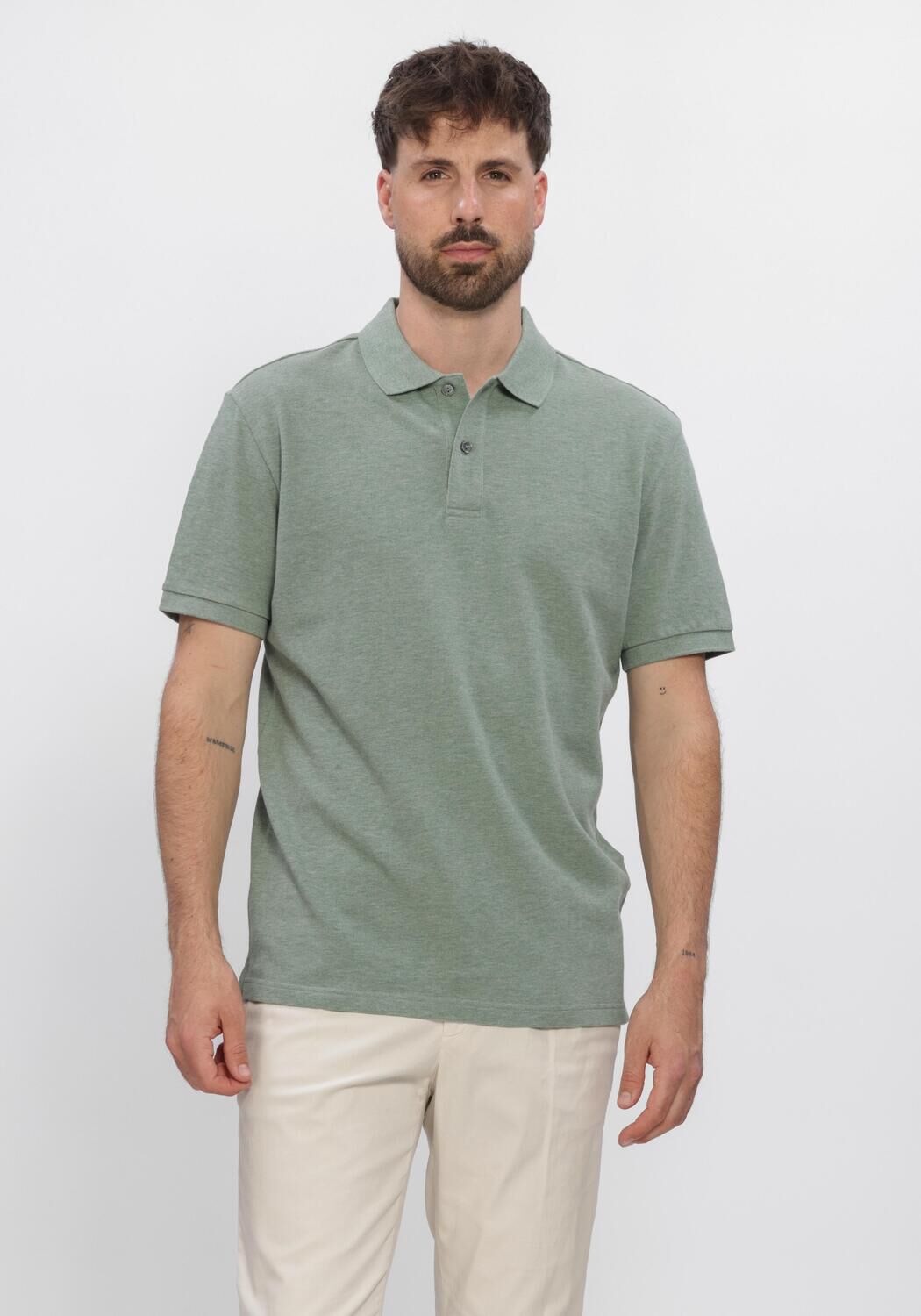 Groene PROFUOMO Polo POLO SS BASIS PIQUE - large
