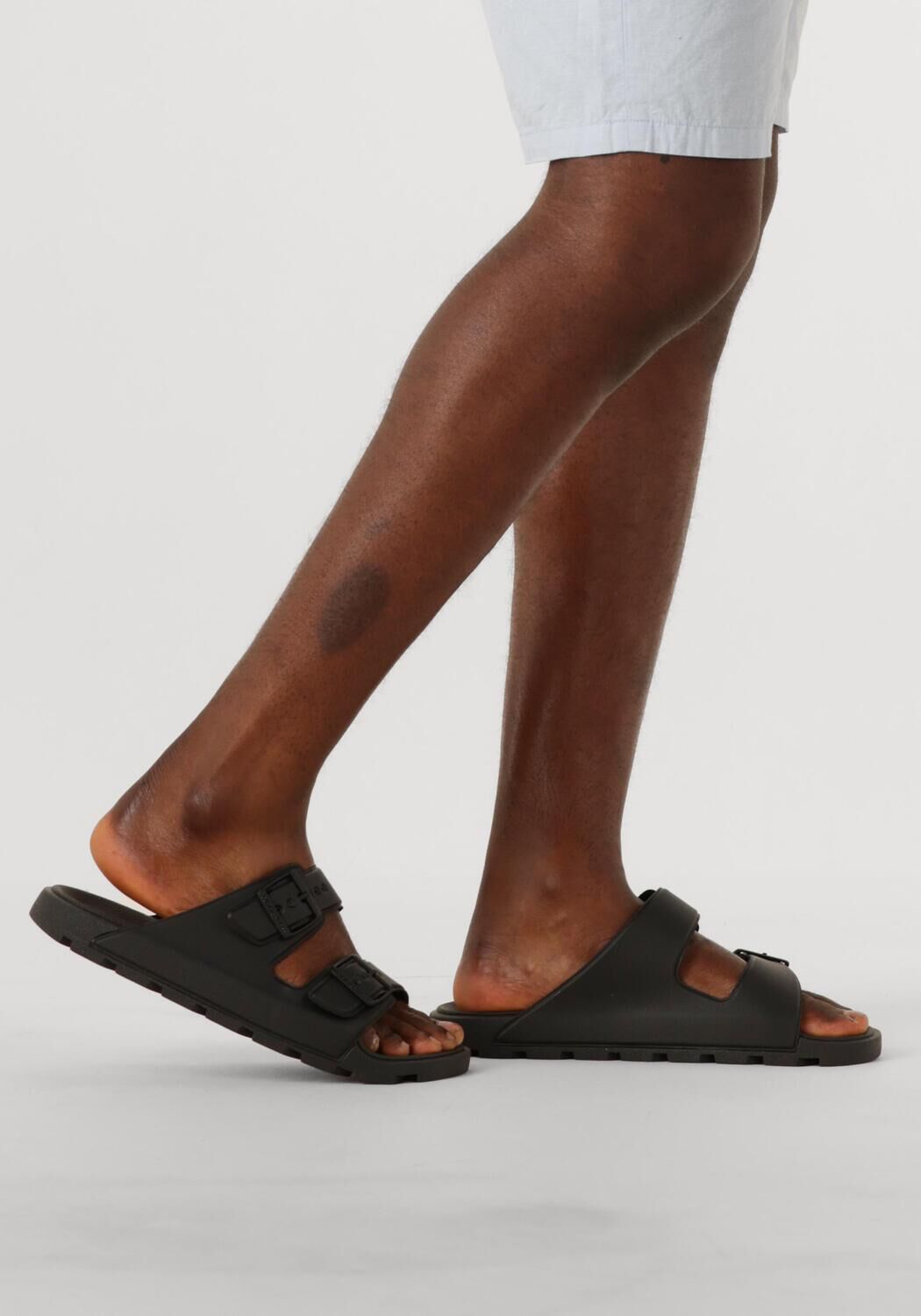 Zwarte WOOLRICH Slippers TWO BANDS SANDAL MAN - large