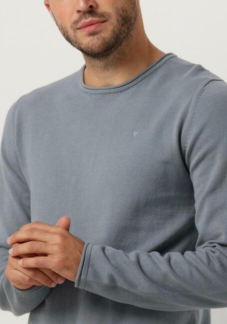 Blauwe PUREWHITE Trui GARMENT DYE KNIT WITH ROUND NECK - large