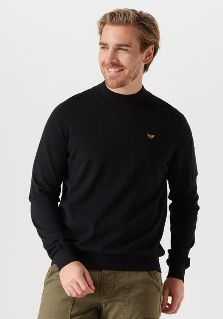 Zwarte PME LEGEND Truien/vesten MOCK NECK COTTON KNIT - large