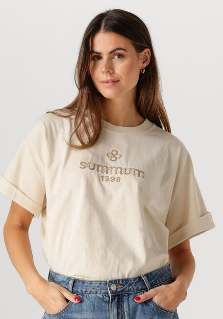 Gebroken wit SUMMUM T-shirt BOXY ARTWORK TEE - large