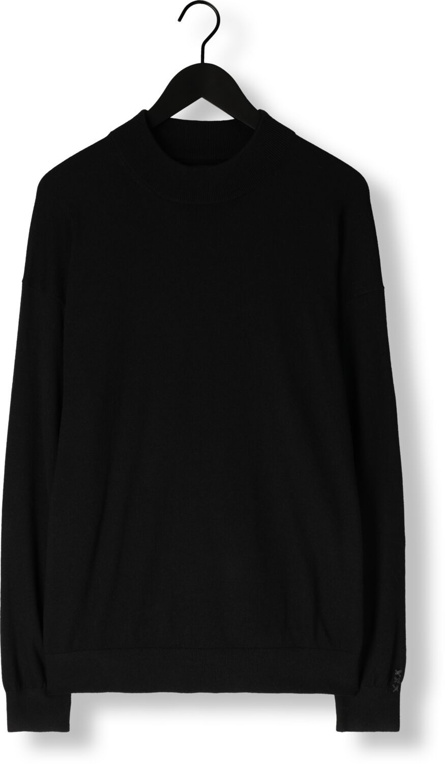 SCOTCH & SODA Heren Truien & Vesten Dropped Shoulder Mock Neck Pullover Zwart