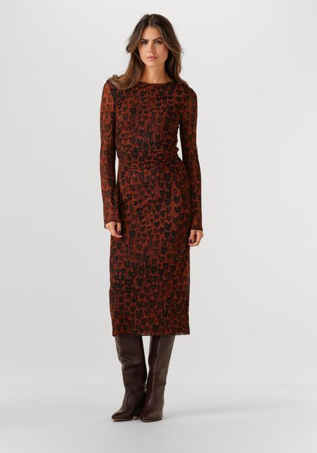 Bruine FABIENNE CHAPOT Midi jurk ASHLEY DRESS - large
