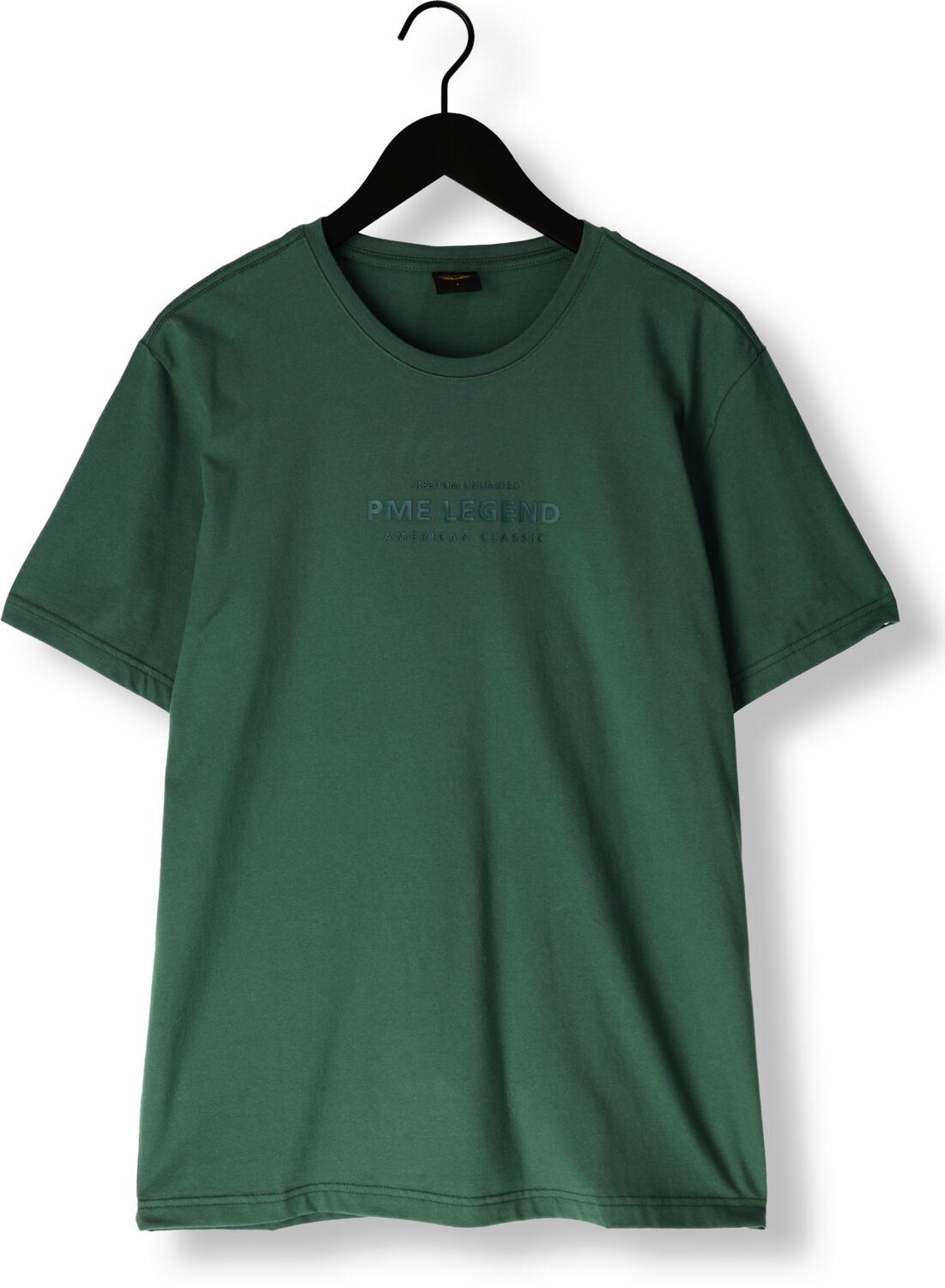 PME LEGEND Heren Polo's & T-shirts Short Sleeve R-neck Cotton Elastane Jersey Groen