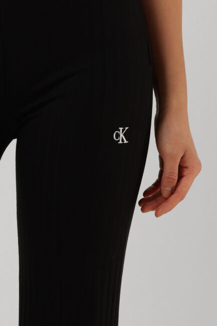 Zwarte CALVIN KLEIN Flared broek ELONGATED RIB PANTS - large
