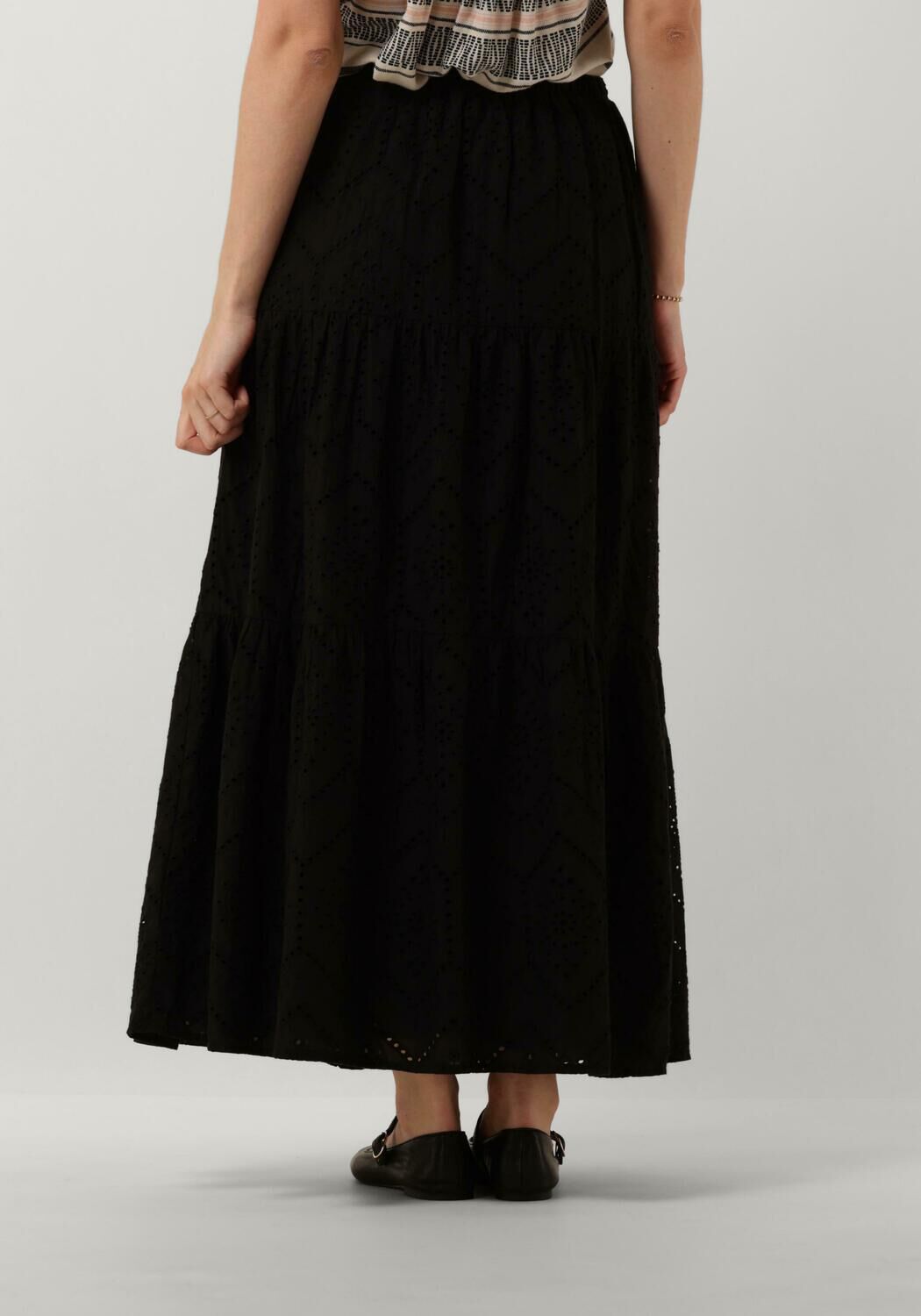NEO NOIR Dames Rokken Rana Embroidery Skirt Zwart