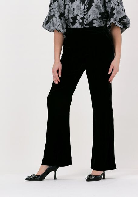 Zwarte JUST FEMALE Flared broek EVEN VELVET TROUSER - large