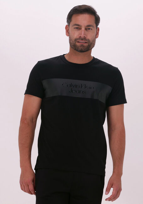 Zwarte CALVIN KLEIN T-shirt BLOCKING INSTITUTIONAL TEE - large