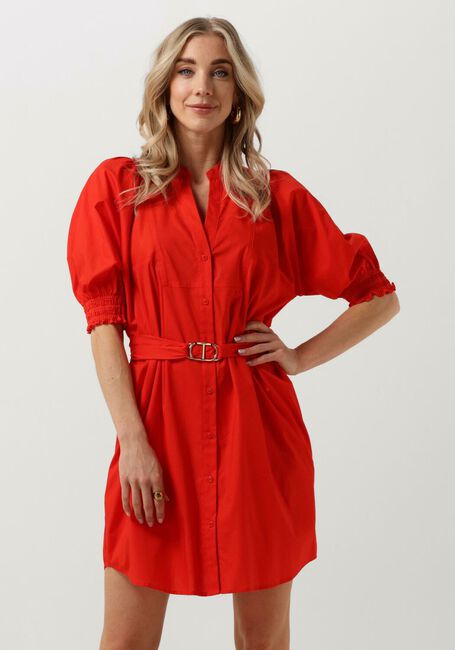 Rode TWINSET MILANO Mini jurk WOVEN DRESS - large