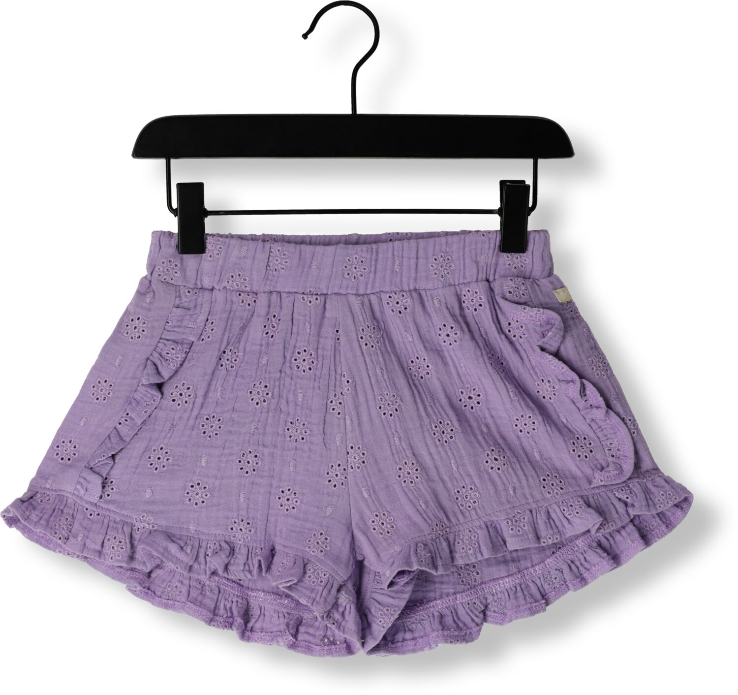 DAILY7 Meisjes Broeken Short Ruffle Muslin Broderie Paars