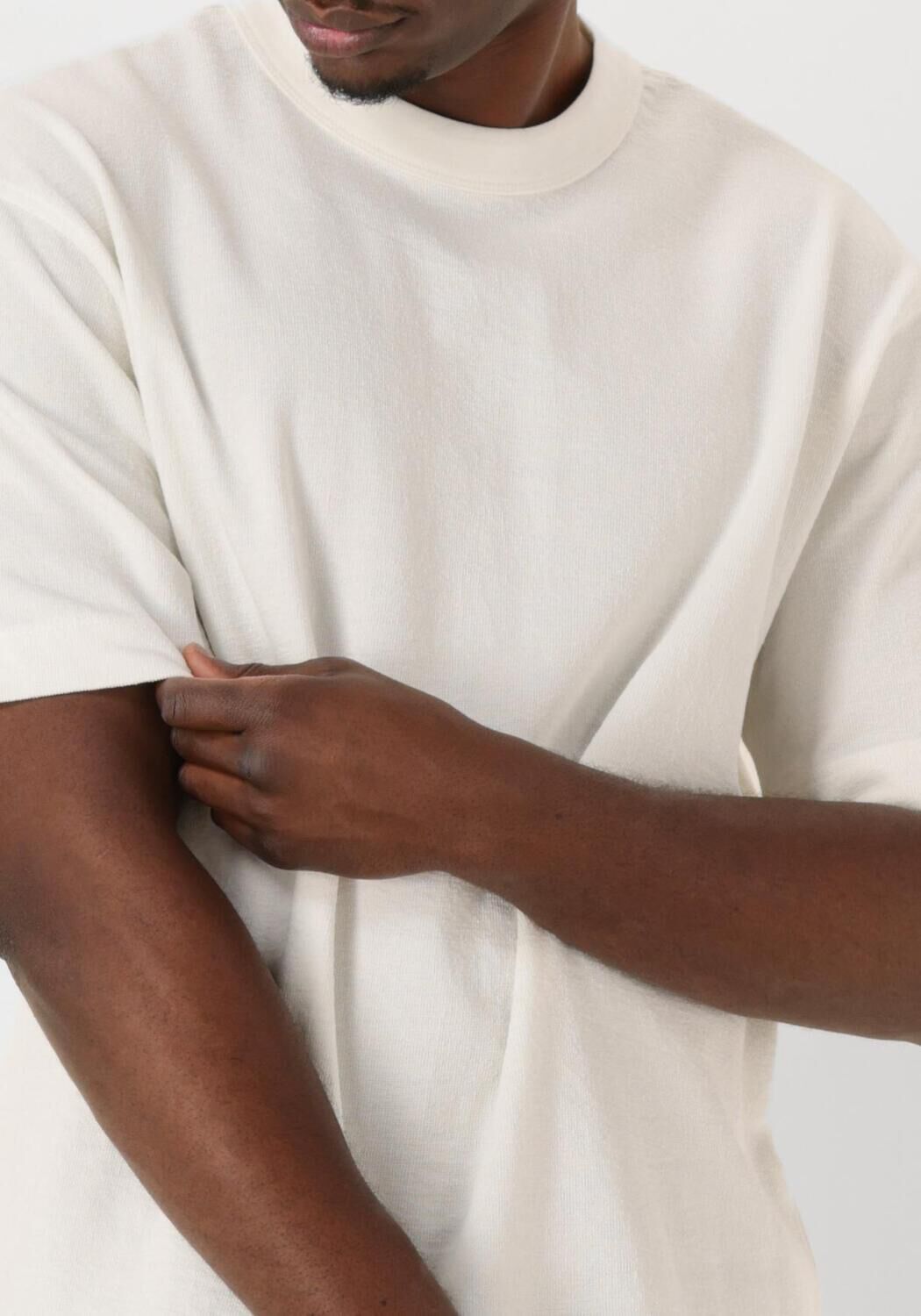 SELECTED HOMME Heren Polo's & T-shirts Slhrelaxcaleb Ss O-neck Tee Gebroken Wit