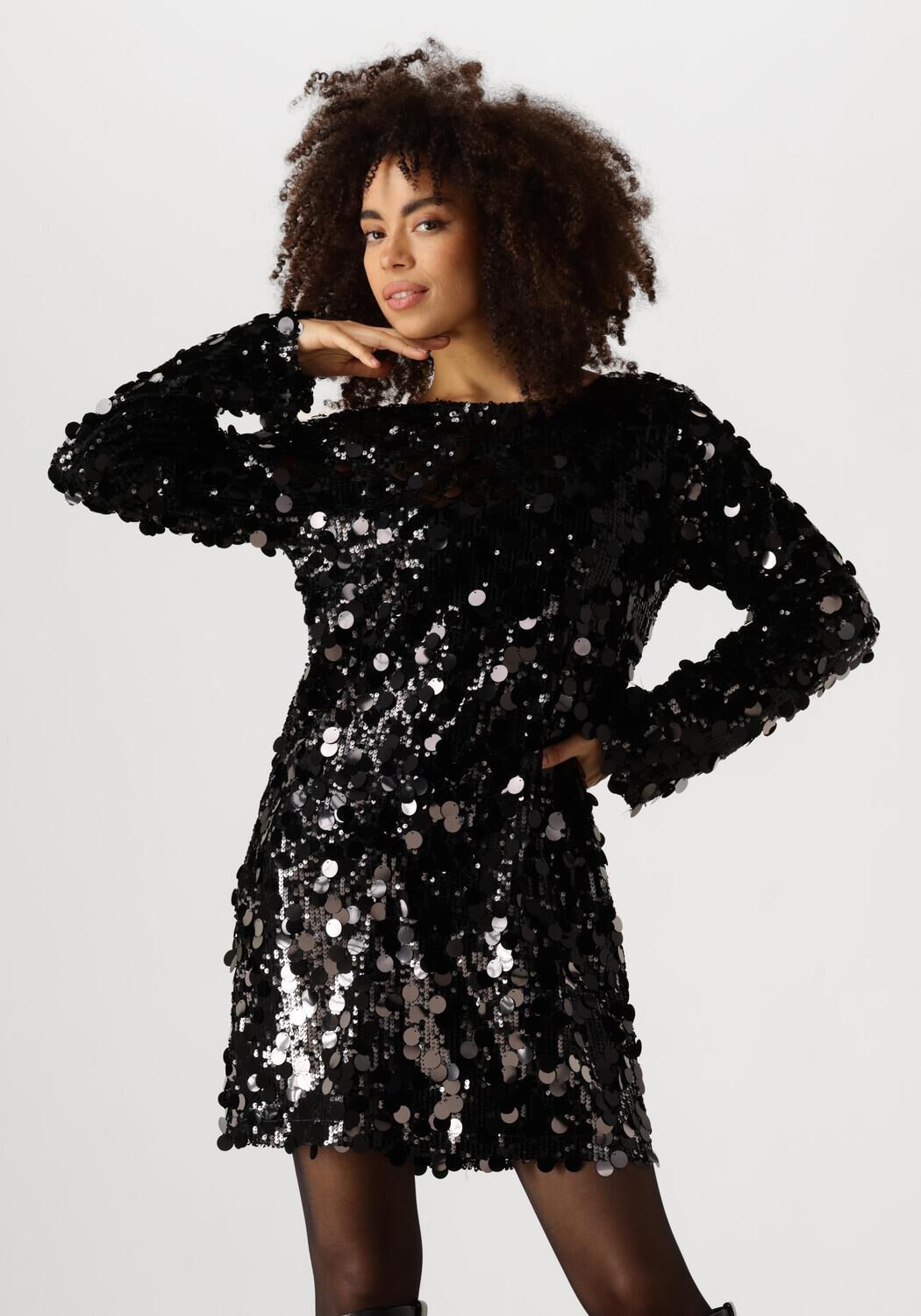 Moves Zwarte Mini Jurk Idona Black Dames
