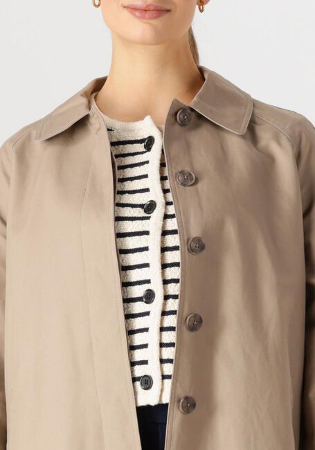 Taupe OBJECT Trenchcoats OBJVEGA L/S RE LONG COAT - large