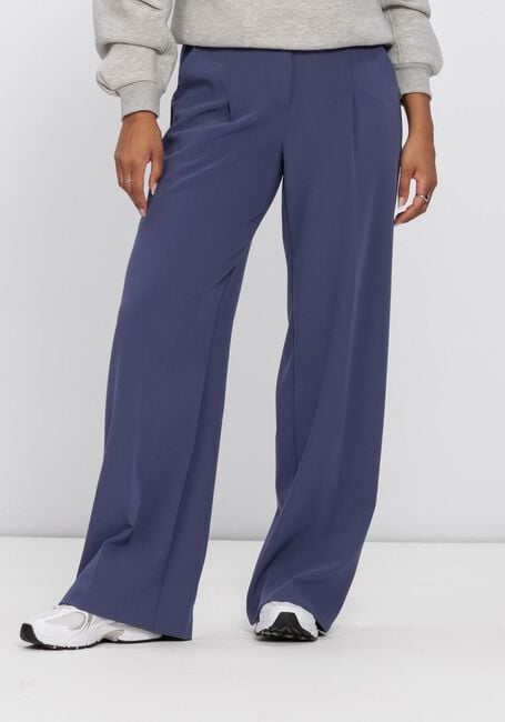 Blauwe ANOTHER LABEL Wijde broek ALMOORE PLEATED PANTS - large