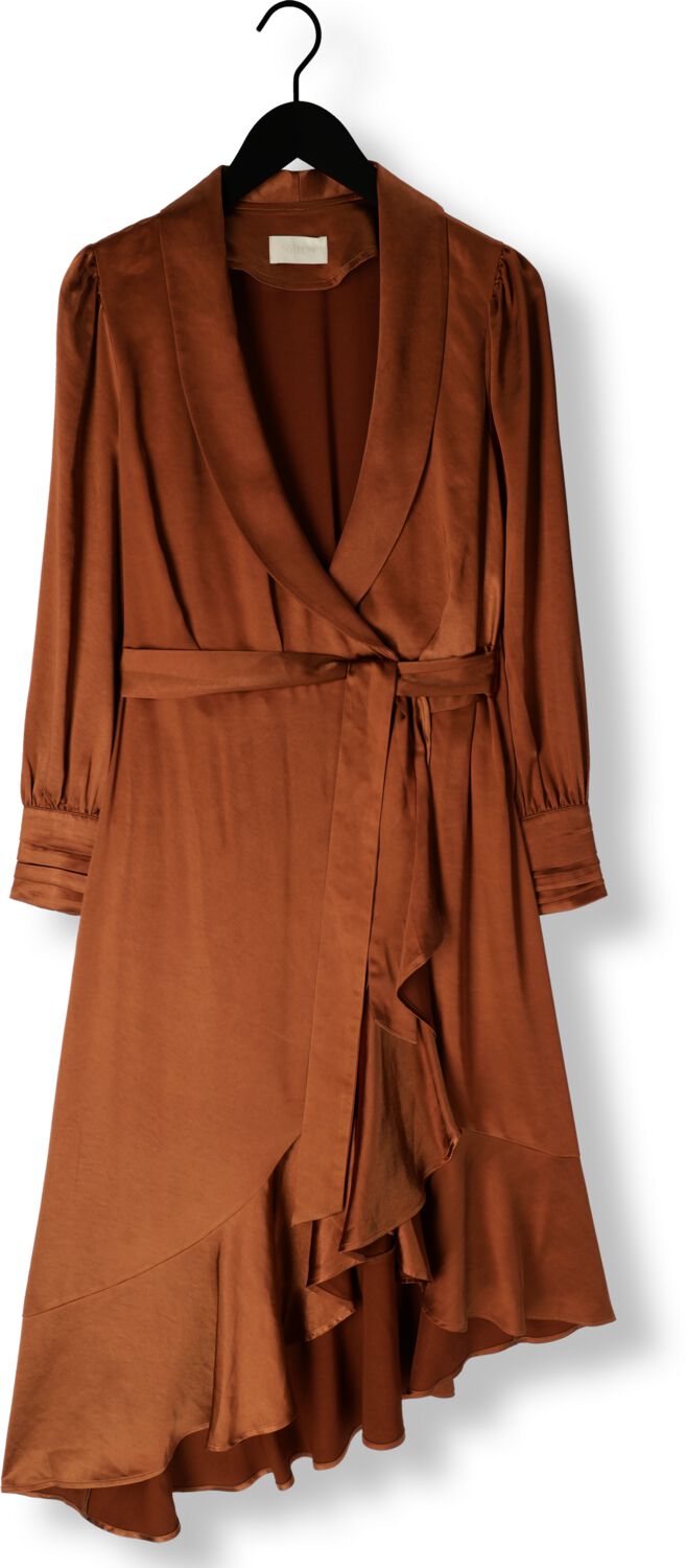 NOTRE-V Dames Jurken Nv-dorissa Satin Dress Roest