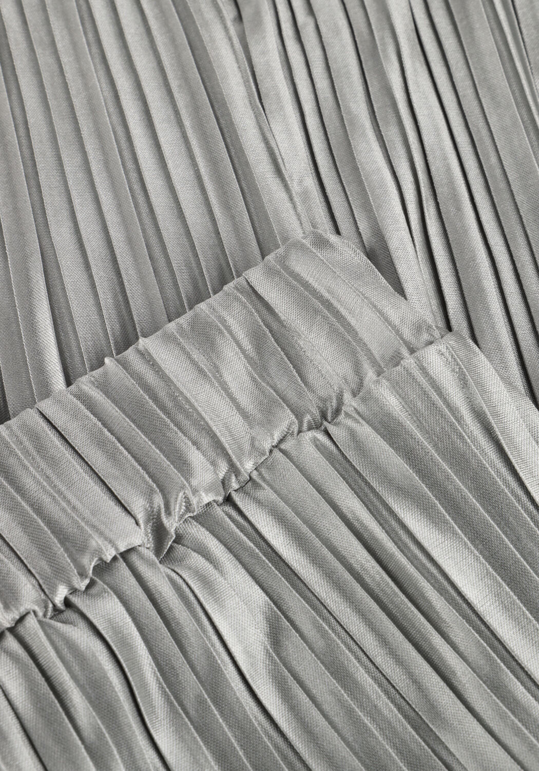 Zilveren Y.A.S. Wijde broek YASSTORMA HW PANTS - large