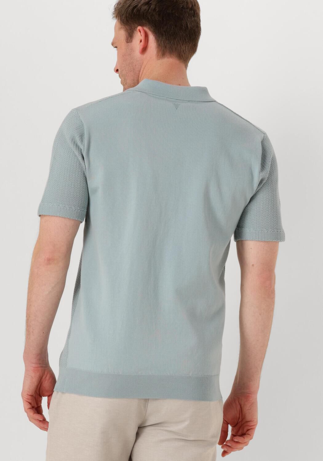 PURE PATH Heren Polo's & T-shirts Regular Fit Polo Ss Knitwear Lichtblauw