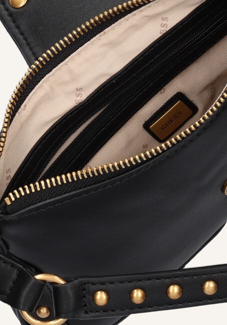 Zwarte GUESS Schoudertas GRETA ZIP SHOULDER BAG Zwarte GUESS Schoudertas GRETA ZIP SHOULDER BAG - large
