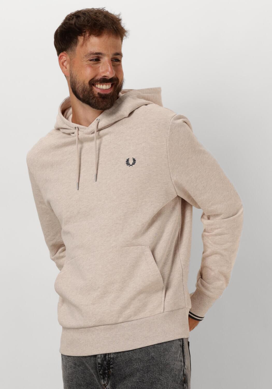 FRED PERRY Heren Truien & Vesten Tipped Hooded Sweatshirt Gebroken Wit