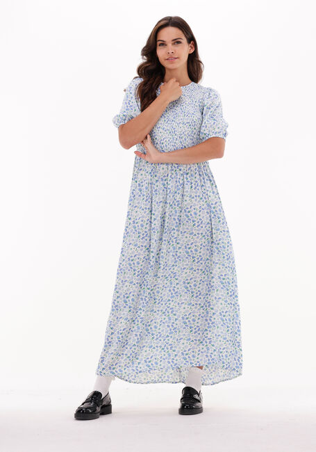 Lichtblauwe ENVII Maxi jurk ENGOLDSTONE SS DRESS 6696 - large