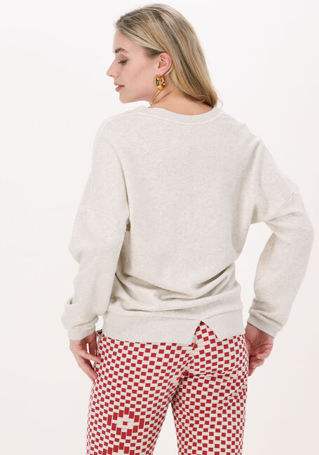 Gebroken wit 10DAYS Sweater V-NECK SWEATER FLEECE - large