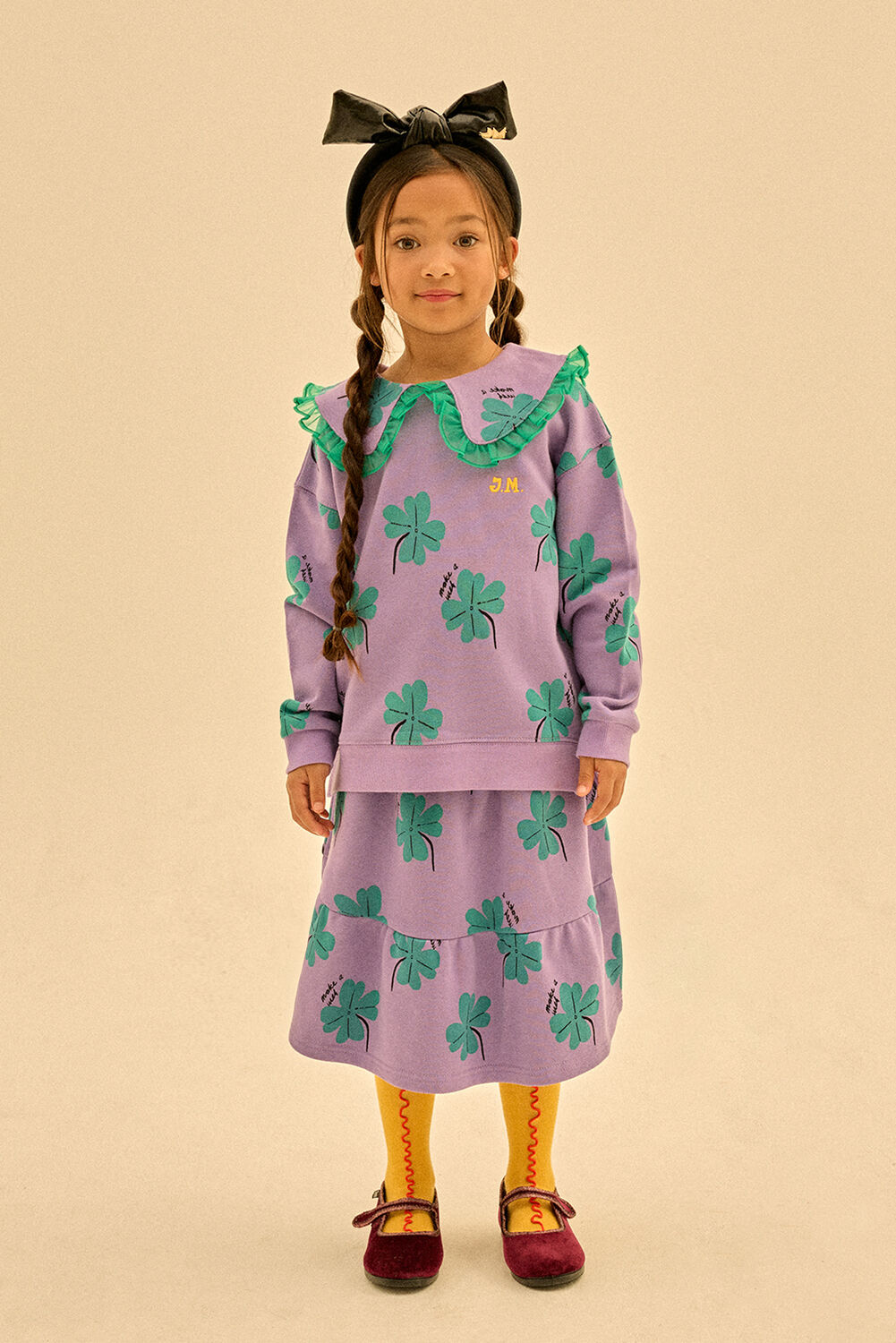 Paarse Jelly Mallow Trui LUCKY CLOVER SWEATSHIRT - large