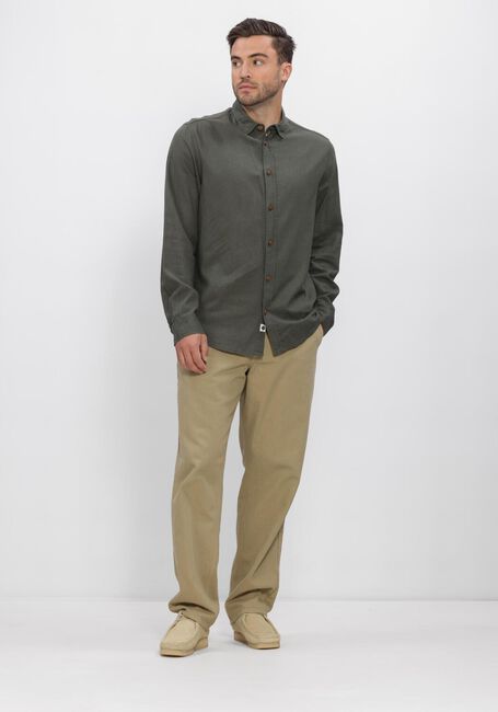 Groene ANERKJENDT Casual overhemd AKLEIF COT/LINEN/VIS L/S SHIRT - large
