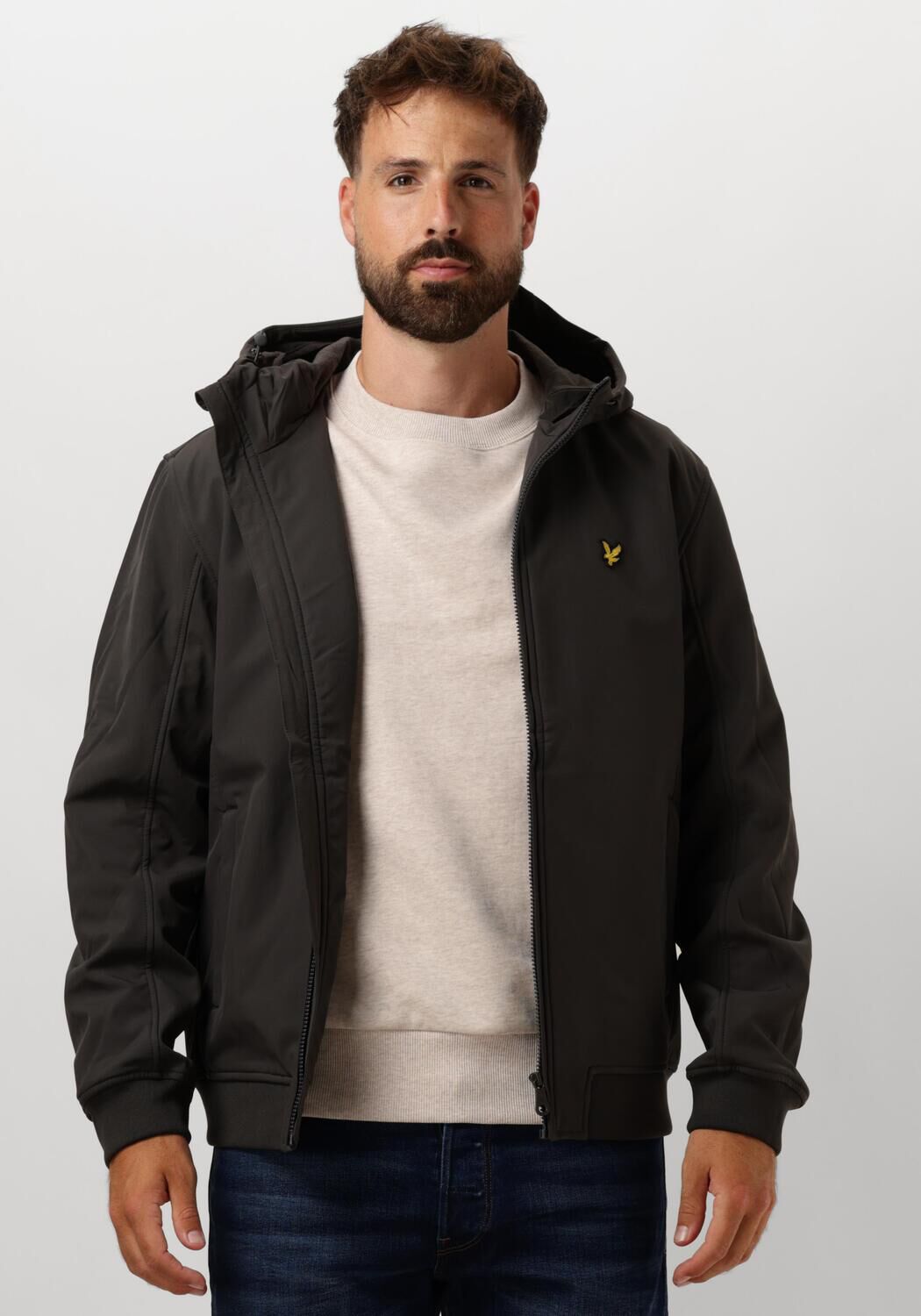 LYLE & SCOTT Heren Jassen Fleece Back Softshell Jacket Donkergrijs